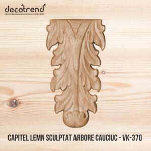 capitel lemn sculptat arbore cauciuc VK 370nbsp- Decotrend | decoratiuni ratan sculpturi