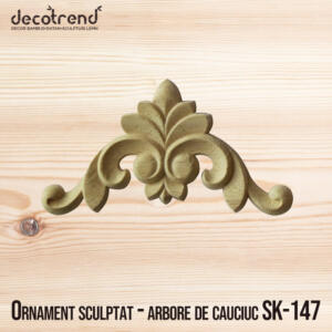 Ornament de colt sculptat arbore de cauciuc SK147nbsp- Decotrend | decoratiuni ratan sculpturi