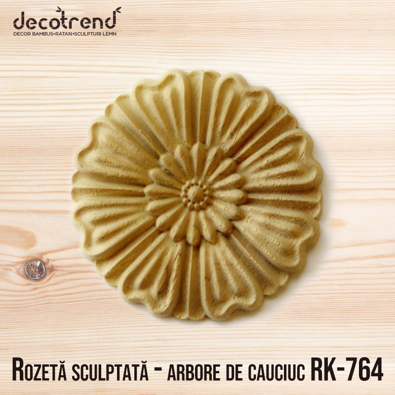 Rozeta sculptata - arbore de cauciuc RK-764 1 Rozetă sculptată - arbore de cauciuc RK-764