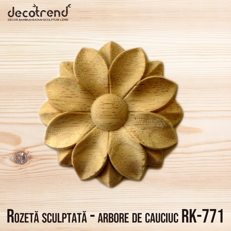 Rozeta sculptata - arbore de cauciuc RK-771 1 Rozetă sculptată - arbore de cauciuc RK-771