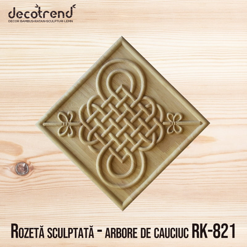 Ornament sculptat - arbore de cauciuc RK-821 1 Rozetă sculptată - arbore de cauciuc RK-821