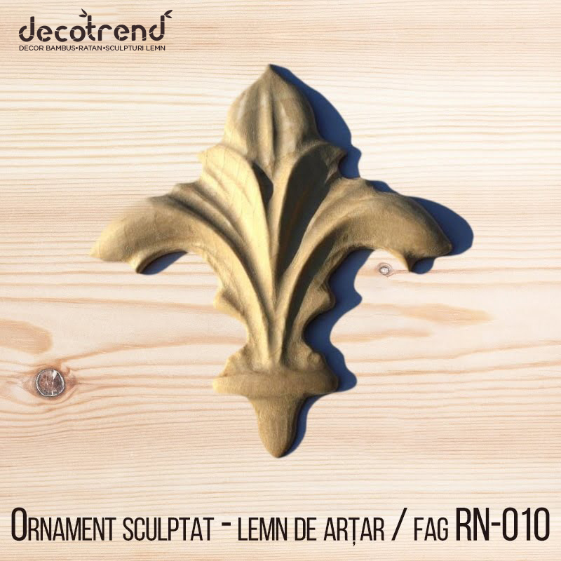 Ornament sculptat - lemn de arțar / fag RN-010 1 Ornament din lemn decoratiune ornamentala din lemn rn-010