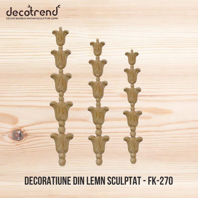 Ornament central din lemn de arțar/fag FK-270 1 Decoratiune din lemn sculptat - FK-270