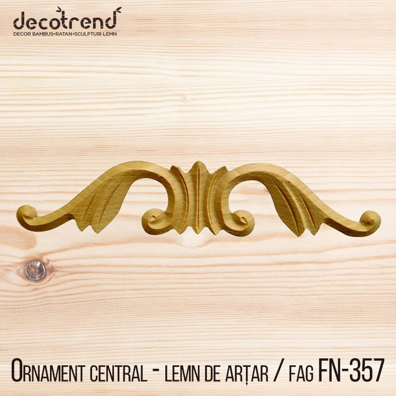 Ornament central din lemn de arțar/fag FN-357 1 Sculptura din lemn pentru mobila ornament sculptat mobila FN-357
