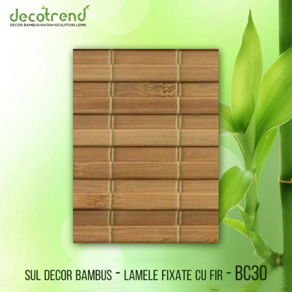 BC30 Sul decor bambus lamele fixate cu firnbsp- Decotrend | decoratiuni ratan sculpturi
