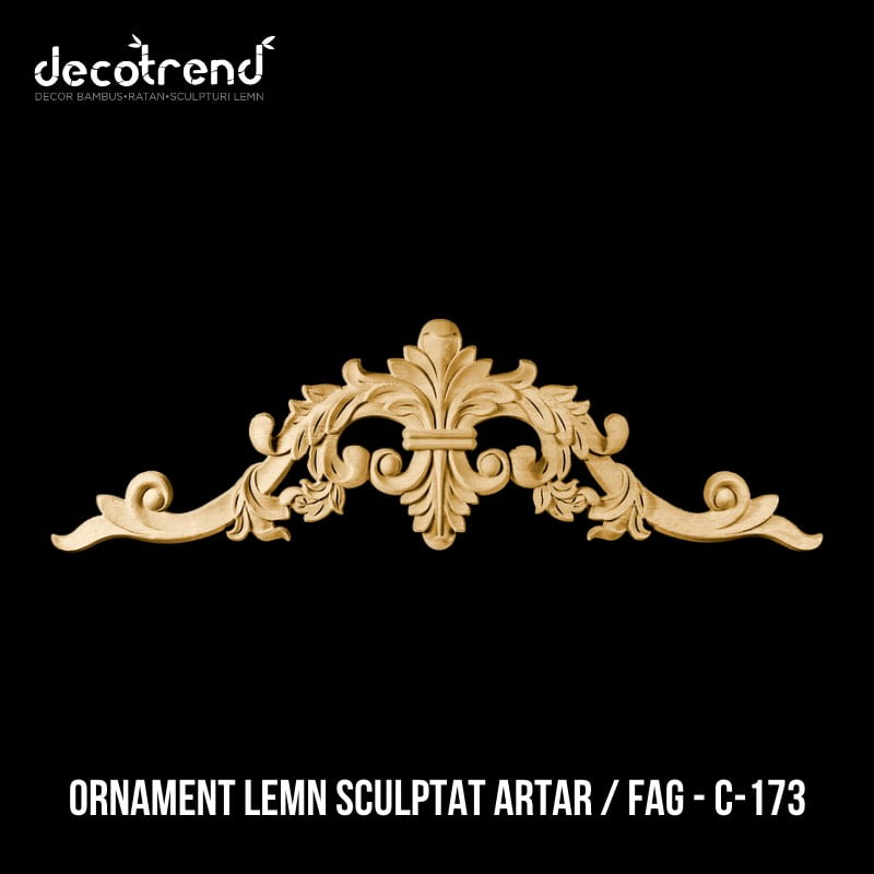 Ornament sculptat din lemn de arbore de cauciuc C-173 3 Ornament sculptat din lemn de arbore de cauciuc C-173