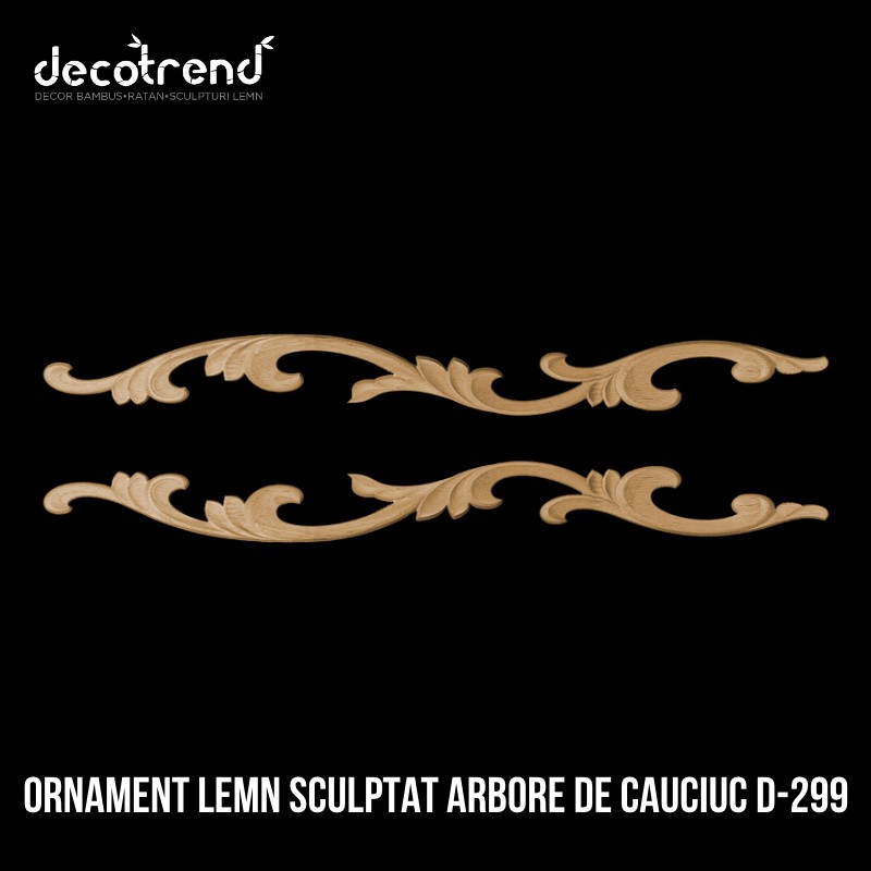Ornament sculptat din lemn de arbore de cauciuc D-299 3 Ornament sculptat din lemn de arbore de cauciuc D-299