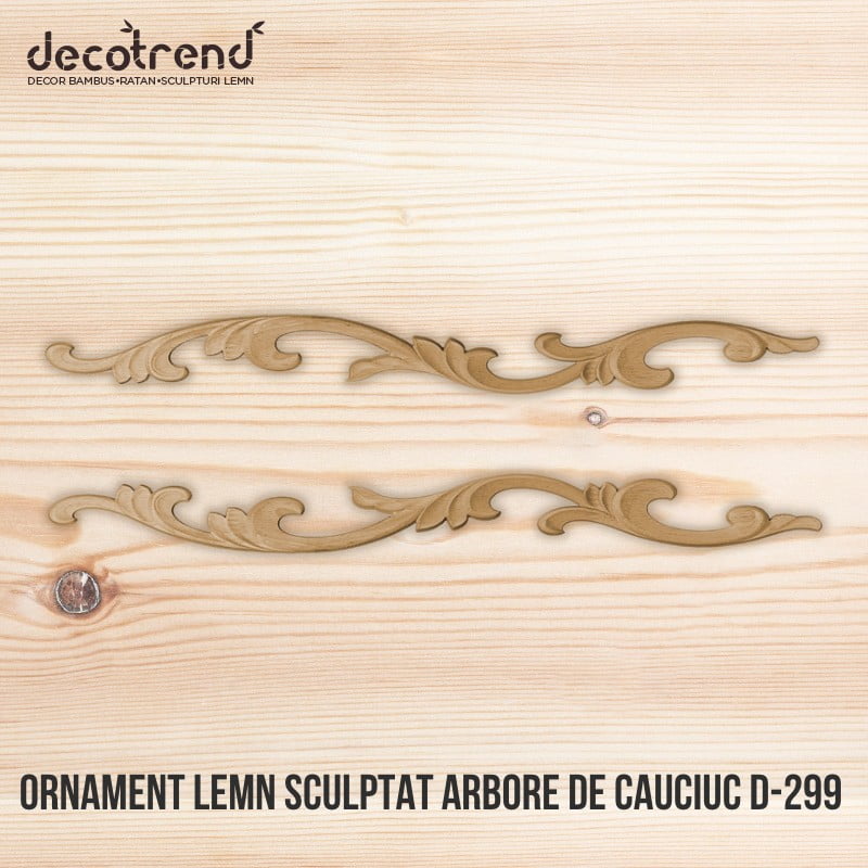 Ornament sculptat din lemn de arbore de cauciuc D-299 1 Ornament sculptat din lemn de arbore de cauciuc D-299