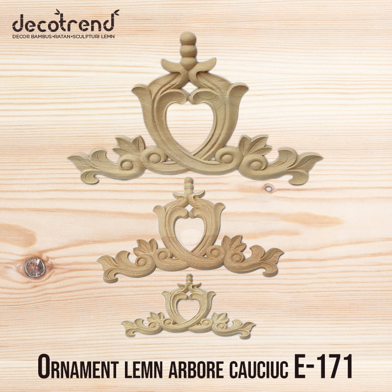 Ornament sculptat din lemn de arbore de cauciuc E-171 1 Ornament-lemn-arbore-de-cauciuc-E-171-01