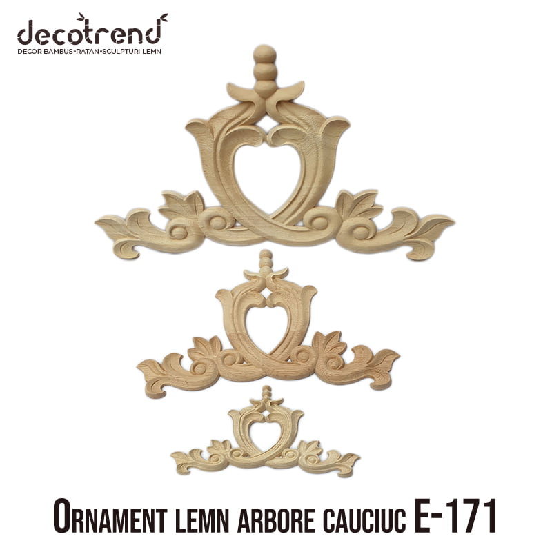 Ornament sculptat din lemn de arbore de cauciuc E-171 2 Ornament-lemn-arbore-de-cauciuc-E-171-02