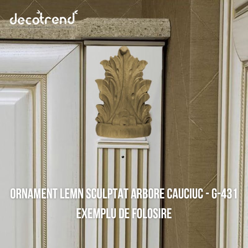 Ornament sculptat din lemn de arbore de cauciuc G-431 4 Ornament lemn sculptat arbore cauciuc - G-431 MODEL