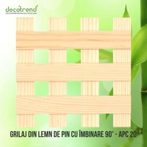 Grilaj din lemn de pin cu imbinare la 90 grade APC 20 06nbsp- Decotrend | decoratiuni ratan sculpturi