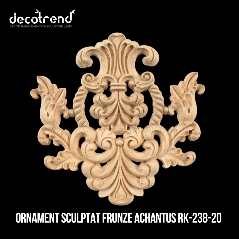 Ornament sculptat cu frunze de Acanthus Exotic RK-238 2 Ornament sculptat cu frunze de Acanthus Exotic RK-238
